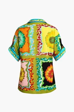 MICAS Short Sets-Floral Print Shirt And Shorts Set MULTICOLOR