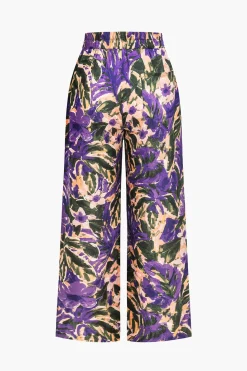 MICAS Pants-Floral Print Wide-Leg Pants MULTICOLOR