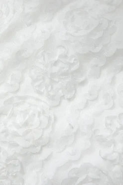 MICAS Mini Dresses-Flower Design Slit Tank Mini Dress WHITE