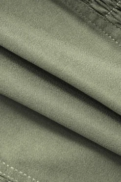 MICAS Tube Tops-Foldover Smocked Side Zipper Tube Top