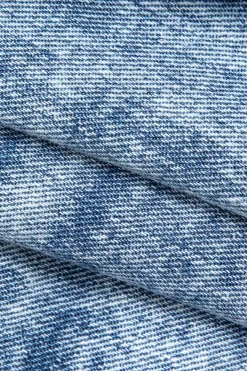 MICAS Shorts-Frayed Hem Wide Leg Denim Shorts BABY BLUE