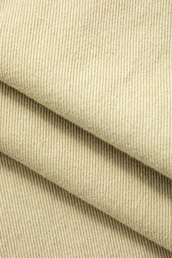 MICAS Jeans-Frayed Waist Rivet Decor Straight Leg Pants KHAKI