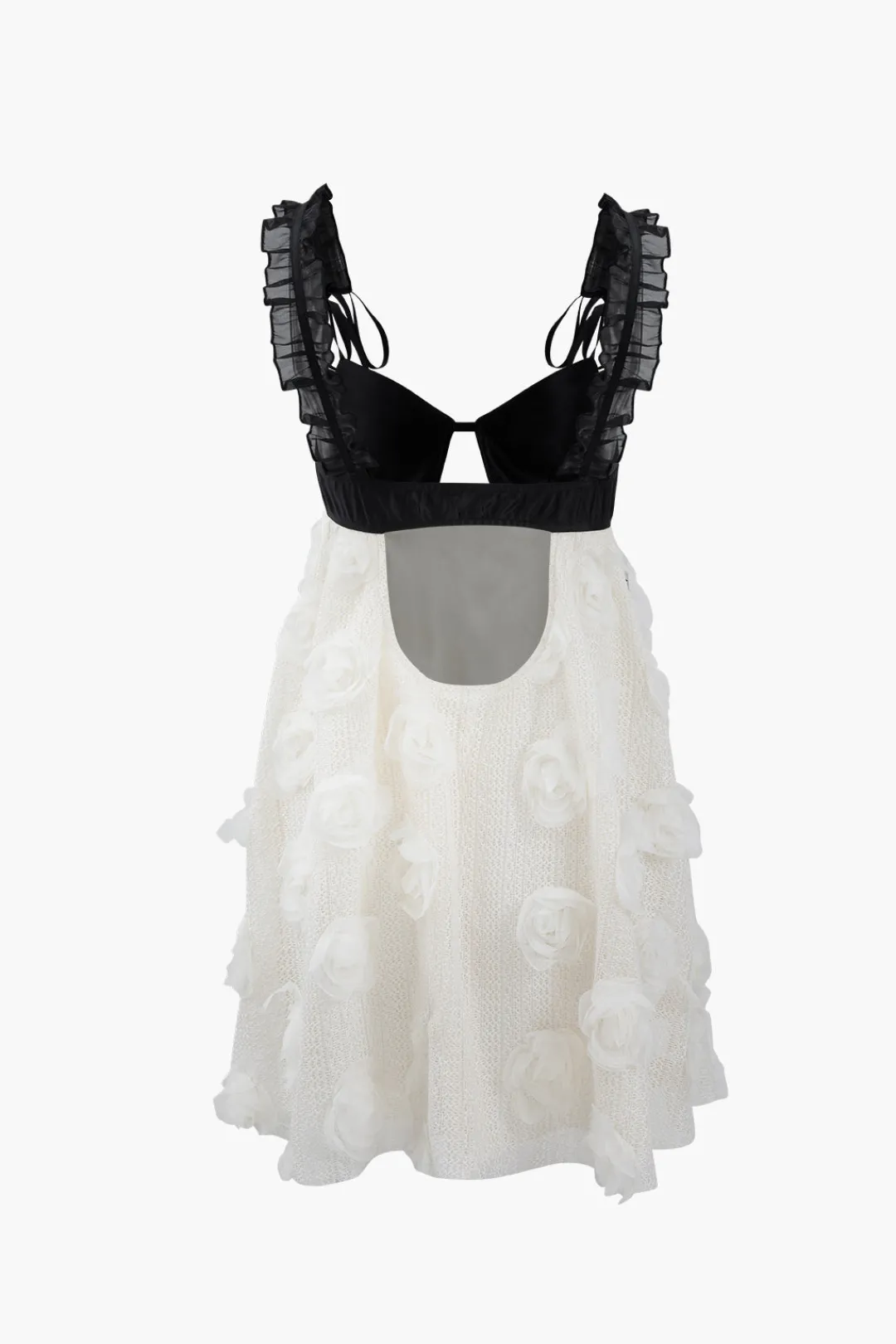 MICAS Midi Dresses-Frill Strap Floral Backless Mini Dress MULTICOLOR