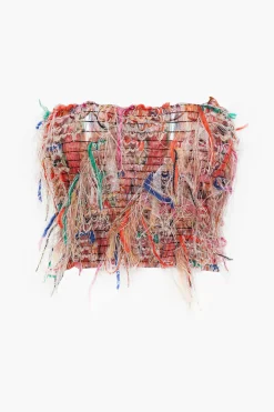 MICAS Tube Tops-Fringe Mesh Tube Top