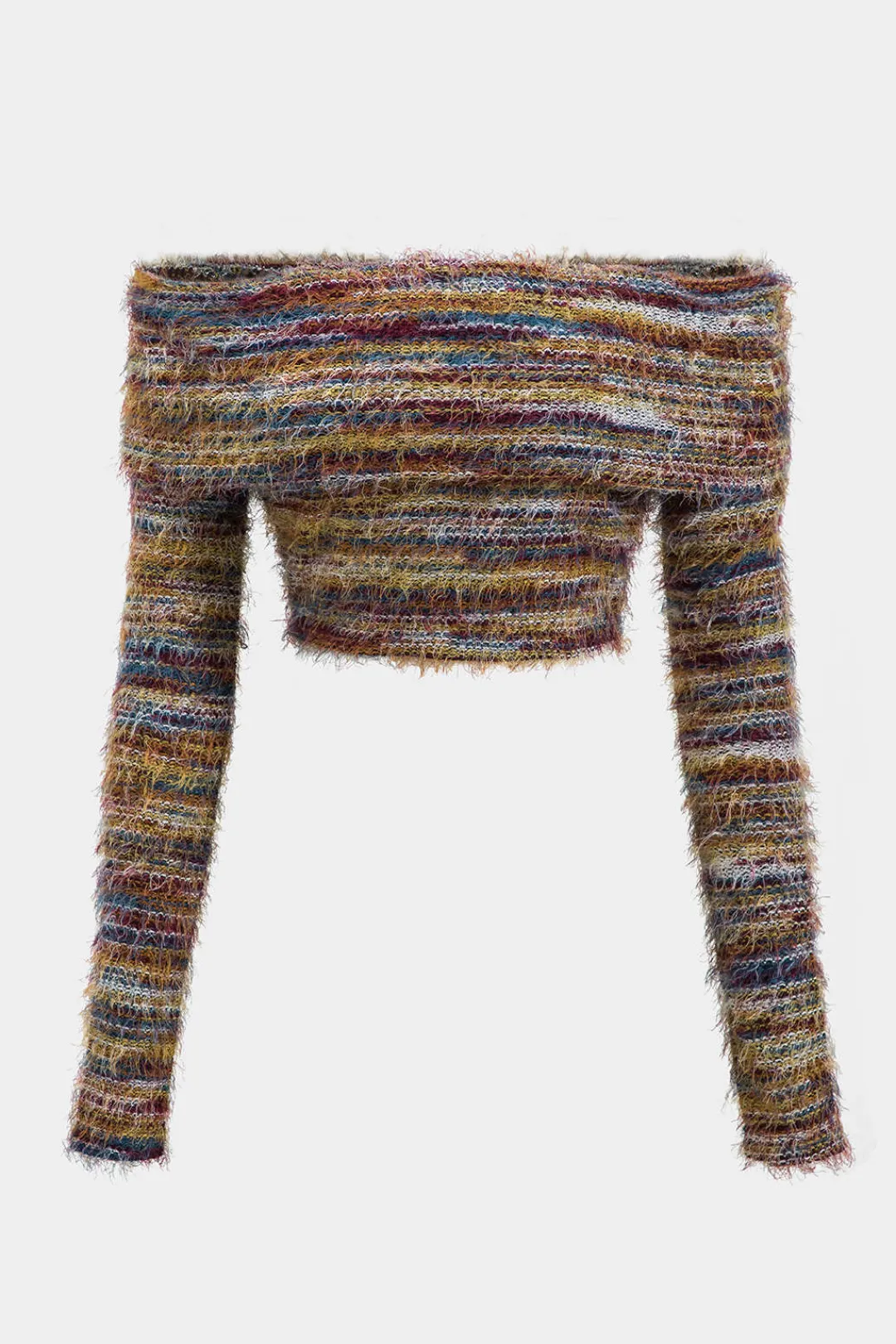 MICAS Short Sets-Fringe Off Shoulder Cropped Top And Shorts Set MAROON