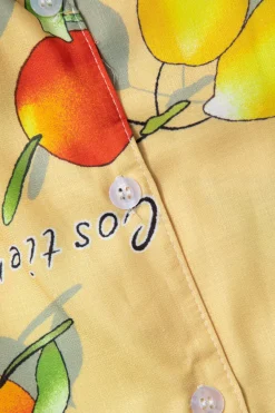 MICAS Blouses & Shirts-Fruit Print Short-Sleeve Shirt YELLOW