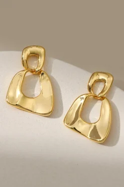 MICAS Earrings|Accessories-Geometric Design Drop Earrings GOLD