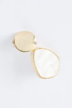 MICAS Earrings|Accessories-Geometric Pearl Earrings GOLD