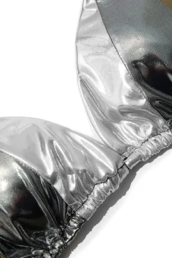 MICAS Swimwear|Vacation Sets-Glimmering Metallic Bikini Set Contrast Color