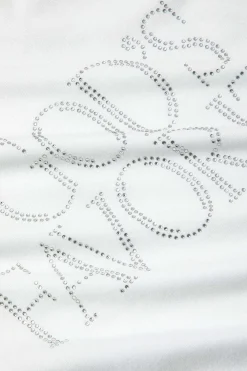 MICAS T-Shirts-GOD'S FAVORITE Rhinestone Decor Crop T-shirt