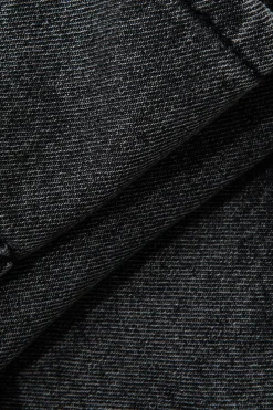 MICAS Skirts-Graffiti Flap Pocket Denim Mini Skirt