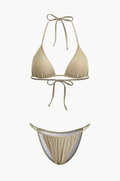 MICAS Swimwear|Vacation Sets-Halter Bikini And Tie Dye Cover Up Sarong 3-pcs Set MULTICOLOR