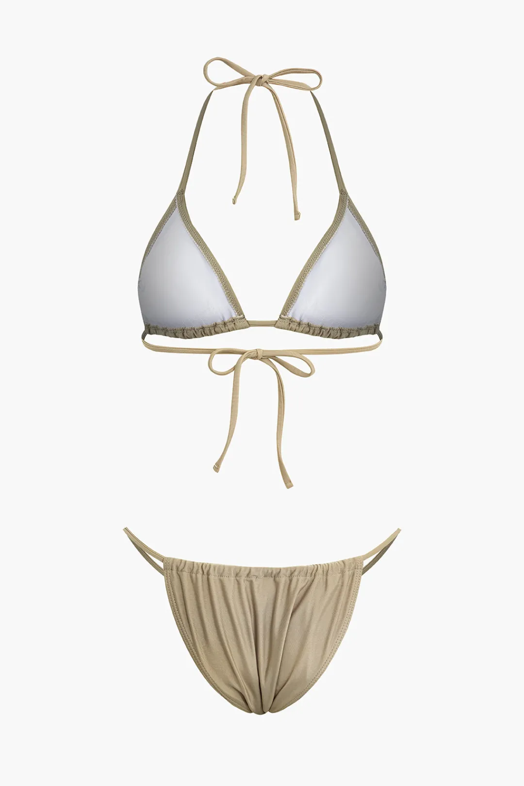 MICAS Swimwear|Vacation Sets-Halter Bikini And Tie Dye Cover Up Sarong 3-pcs Set MULTICOLOR