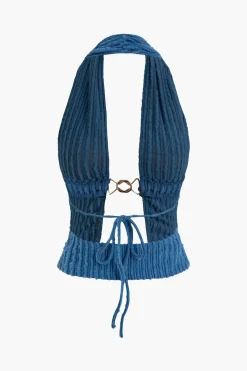 MICAS Skirt Sets|Vacation Sets-Halter Neck Backless Tank Top And Mini Skirt Set