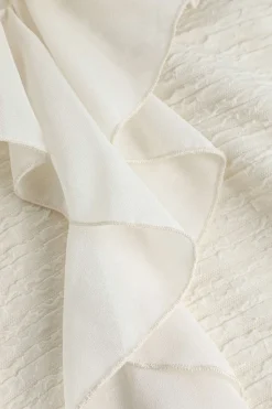 MICAS Mini Dresses-Halter Neck Ruffle Mini Dress BEIGE