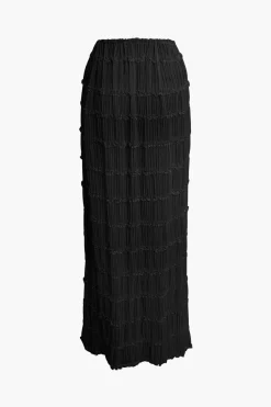 MICAS Skirt Sets|Vacation Sets-Halter Neck Tie Ruched Backless Ruffle Skirt Set