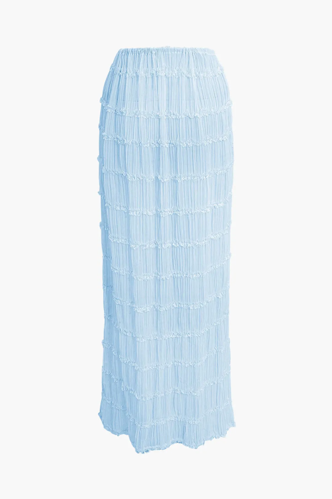 MICAS Skirt Sets|Vacation Sets-Halter Neck Tie Ruched Backless Ruffle Skirt Set