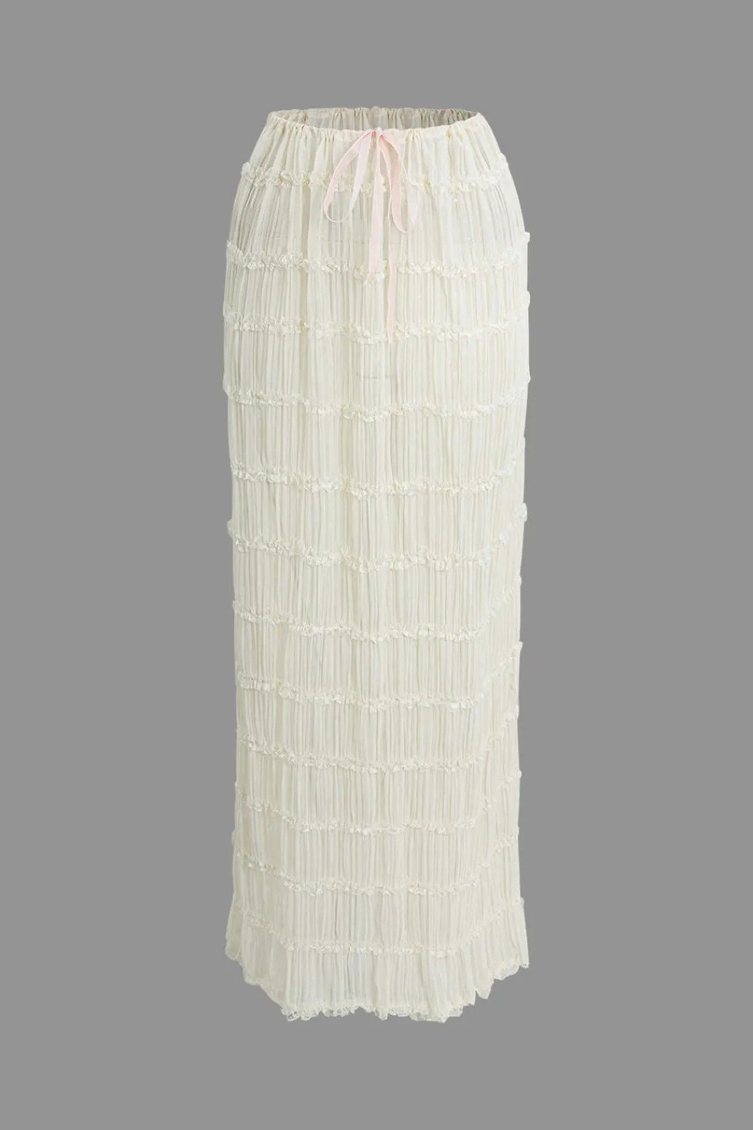 MICAS Skirt Sets|Vacation Sets-Halter Neck Tie Ruched Backless Ruffle Skirt Set