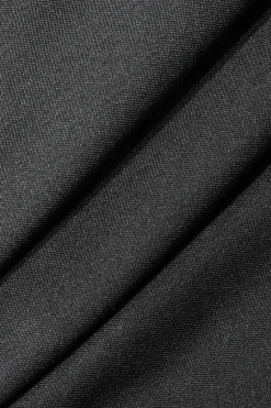 MICAS T-Shirts-Heart Rhinestone Hollow Out Drawstring Ruched T-shirt BLACK