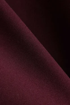 MICAS Shorts-High Waist Belted Shorts BURGUNDY