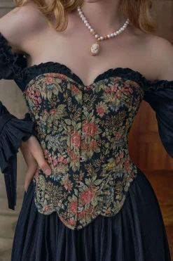 MICAS Tube Tops-Jacquard Tie Back Strapless Tube Top CARAMEL