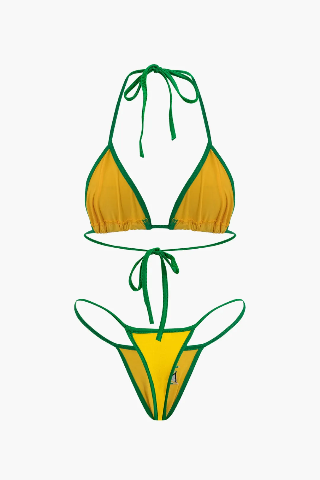 MICAS Swimwear|Vacation Sets-JAMAICA Embroidered Contrast Bikini Set