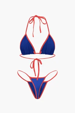 MICAS Swimwear|Vacation Sets-JAMAICA Embroidered Contrast Bikini Set