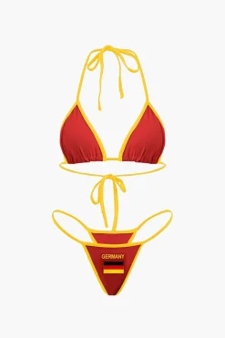 MICAS Swimwear|Vacation Sets-JAMAICA Embroidered Contrast Bikini Set