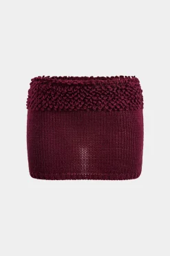 MICAS Knitwear|Knit Sets-Knit Bell Sleeve Top And Mini Skirt Set MAROON