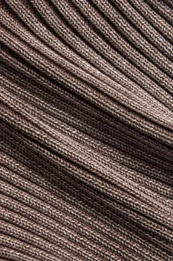 MICAS Knitwear|Knit Tops-Knit Bell Sleeves Zipper Long-Sleeve Top