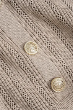 MICAS Knit Sets-Knit Bottom Tank Top And Cardigan And Skirt Set