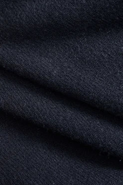 MICAS Knitwear|Knit Tops-Knit Button Patchwork Long-Sleeve Top BLACK