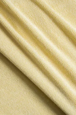 MICAS Knitwear|Knit Tops-Knit Button Square Neck Bell Sleeve Top CREAM YELLOW