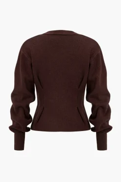 MICAS Outerwear|Knitwear-Knit Button V-neck Cardigan