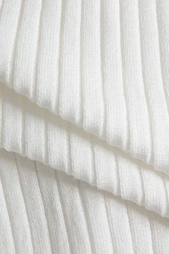 MICAS Knitwear|Knit Tops-Knit Button V-Neck Tank Top WHITE