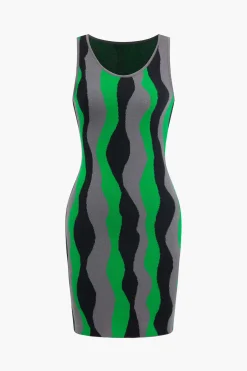 MICAS Knit Dresses-Knit Color Block Mini Dress MULTICOLOR