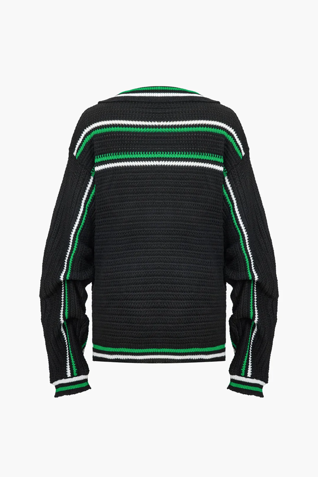 MICAS Outerwear|Outerwear-Knit Color Block Pocket Cardigan BLACK