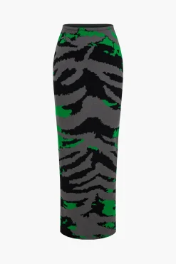 MICAS Skirts-Knit Color Block Skirt MULTICOLOR