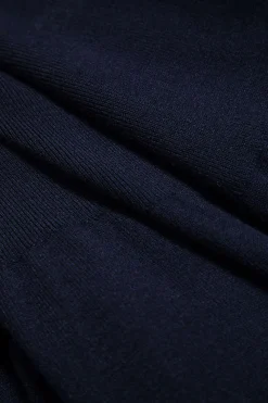 MICAS Knitwear|Knit Bottoms-Knit Flare Leg Trousers DARK BLUE