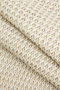 MICAS Knitwear|Knit Dresses-Knit Fringe Sleeveless Mini Dress BEIGE