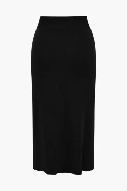 MICAS Knitwear|Knit Sets-Knit Gigot Sleeve And Skirt Set