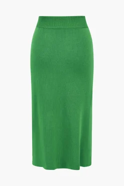 MICAS Knitwear|Knit Sets-Knit Gigot Sleeve And Skirt Set