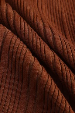 MICAS Long Sleeve Dresses|Knitwear-Knit Long Sleeve Button Dress