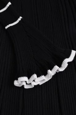 MICAS Long Sleeve Dresses|Knitwear-Knit Long Sleeve Button Dress