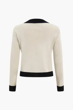 MICAS Knitwear|Knit Sets-Knit Metallic Button Pocket Top And Pants Set