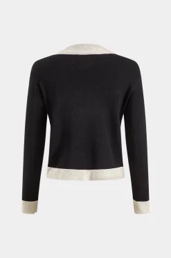 MICAS Knitwear|Knit Sets-Knit Metallic Button Pocket Top And Pants Set