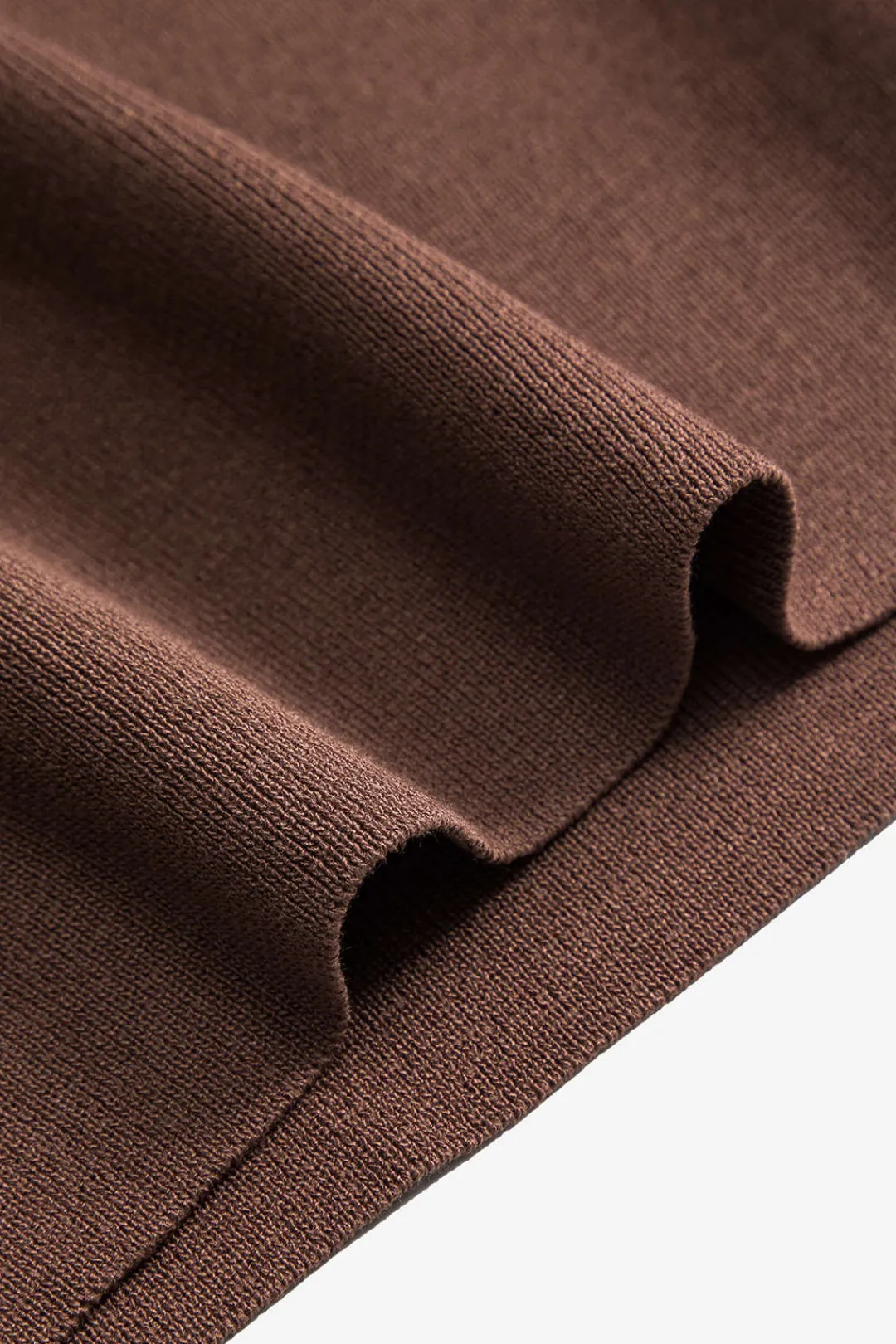 MICAS Knitwear|Knit Sets-Knit Mock Neck Top And Contrast Top And Pants Set COFFEE