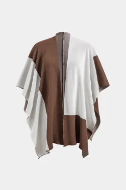 MICAS Knitwear|Knit Sets-Knit Mock Neck Top And Contrast Top And Pants Set COFFEE