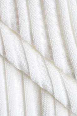 MICAS Knit Tops-Knit Sleeveless Tank Top WHITE