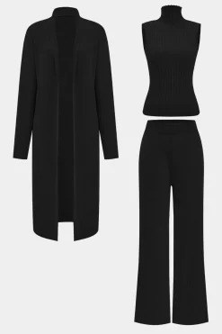 MICAS Knitwear|Knit Sets-Knit Tank Top And Cardigan And Pants Set